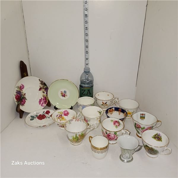 Lot of Various Estate China - Tea Cups, Saucers, Paragon +
