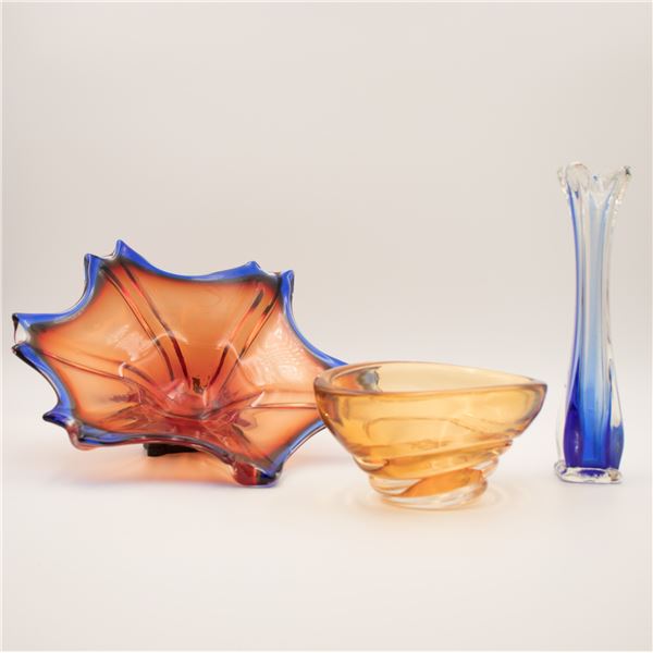 Hand-pulled Art Glass x 4