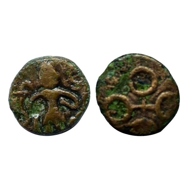 Post-Mauryan, Ujjaini Region, Uninscribed type, Copper Unit, 2.22gms