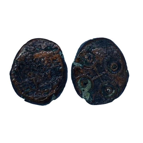ost Mauryan, Ujjaini Region, Uninscribed, Copper Unit, 5.93gms