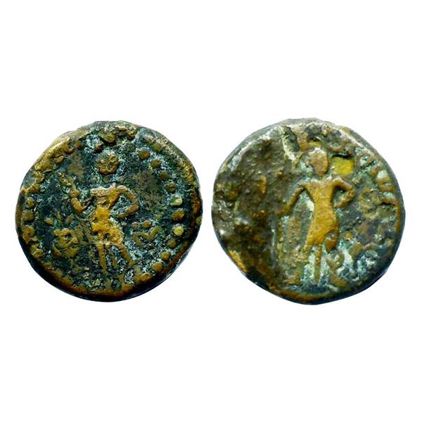 Republican Tribe of Punjab, Yaudheya, Karttikeya-Devasena type, Copper Unit, 11.08gms