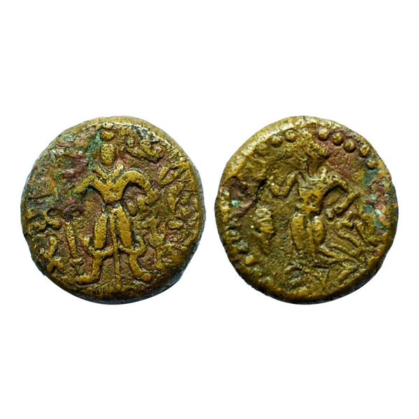 Republican Tribe of Punjab, Yaudheya, Karttikeya-Devasena type, Copper Unit, 10.48gms