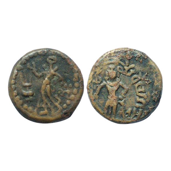 Republican Tribe of Punjab, Yaudheya, Karttikeya-Devasena type, Copper Unit, 10. 97gms