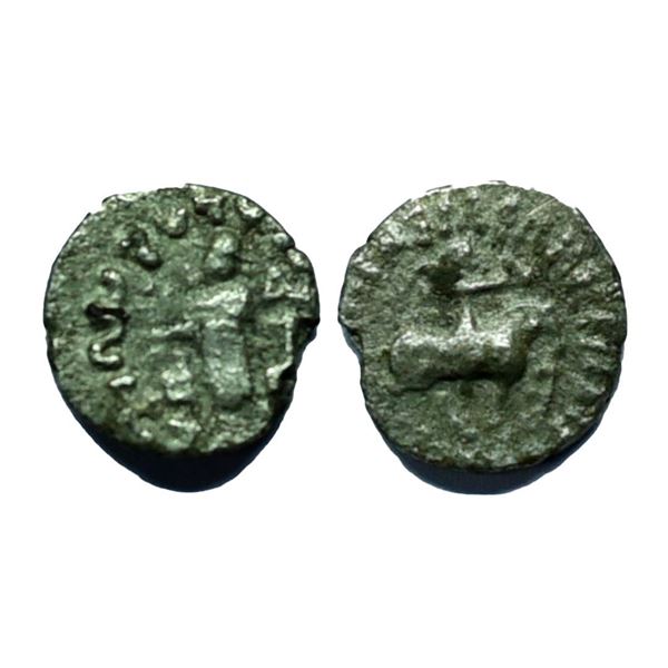 Indo-Scythians, Azes I (BC 57-35), Silver Drachm, 1.48gms