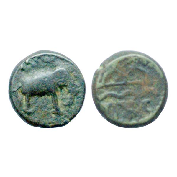 Western Kshatrapas, Damasena, (c. 222-238 AD), Copper Unit, 1.78gms