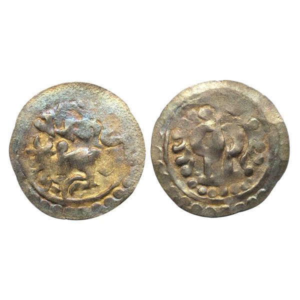 Medieval India, Chandra Dynasty, Harikela series, (c. 750-850 AD), Silver Bracteate Unit, 5.00gms