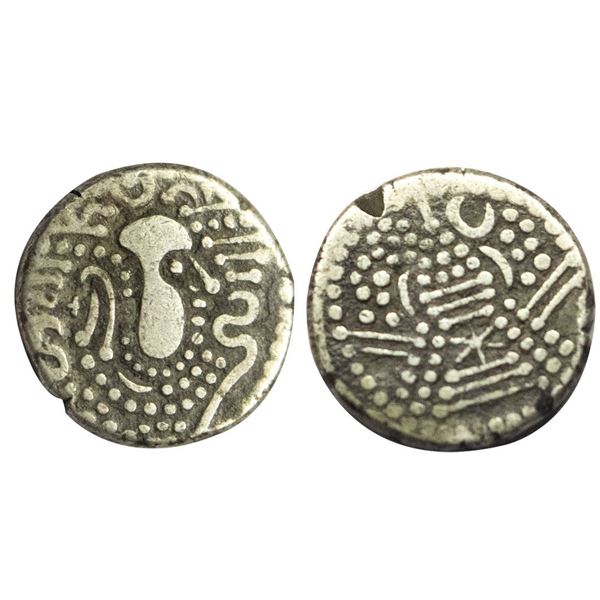 Hindu Medieval, Chaulukyas of Gujarat (c. 940-1030 AD), Billon Drachma / Gadhaiya Paisa, 3.89gms