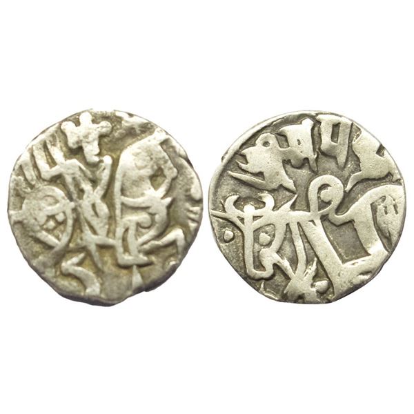 Hindu Medieval, Hindu Shahis of Kabul and Ohinda, Samantadeva (c. 850-1,000 AD), Silver Jital, 3.33g