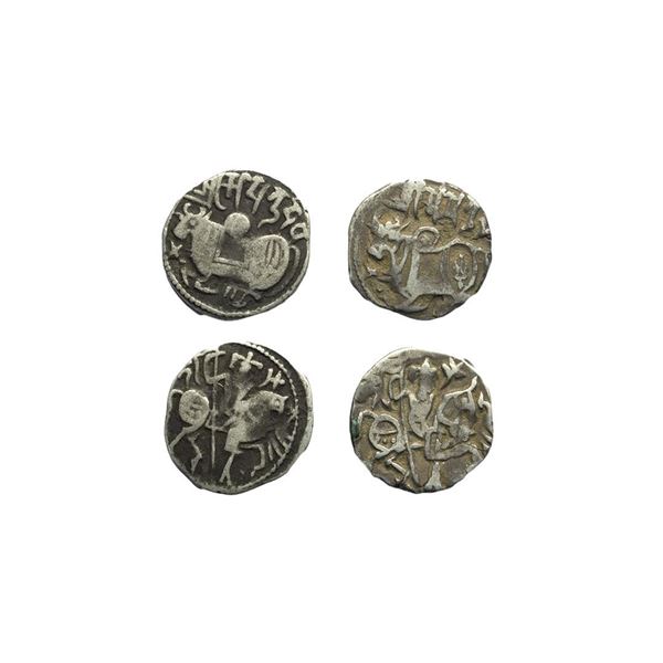 Hindu Medieval, Hindu Shahis of Kabul and Ohinda, Spalapati (c. 750-850 AD), Silver Jital (2 coins)