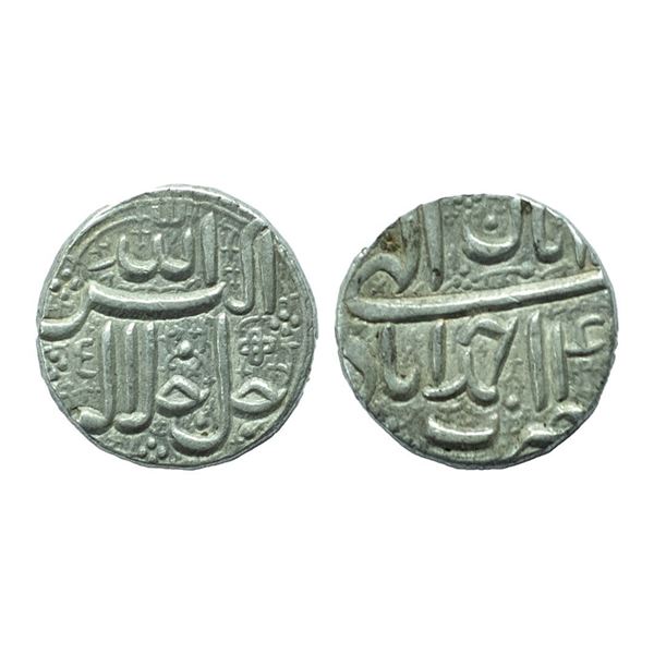 Mughal, Akbar (AH 963-1014 / 1556-1605 AD), Silver Rupee, Ahmedabad Mint, Aban, RY 4x, 11.41gms
