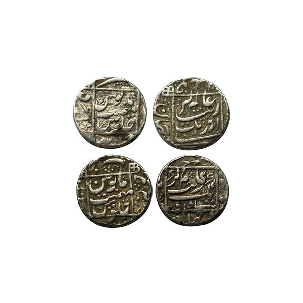 Mughal, Aurangzeb (1658-1707 AD), silver rupee (2), Junagadh mint