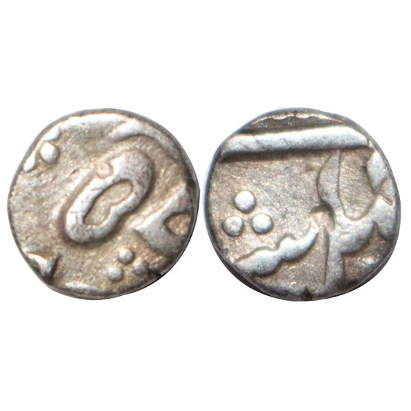 Bengal Presidency, Murshidabad Mint, Silver 1/16 Rupee, 0.69gms