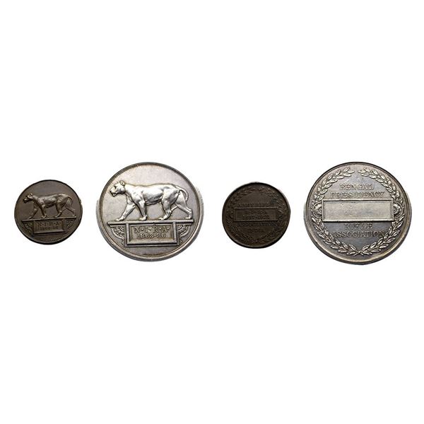 British India, Medals, Bengal Presidency Rifle Association Prize Medal, Silver & Copper, 93.00 & 19.