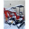 Image 2 : AGT INDUSTRIAL ORANGE MX15R GAS POWERED 13.5 HP RUBBER TRACK MINI EXCAVATOR WITH ATTACHED