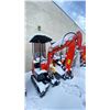 Image 2 : AGT INDUSTRIAL ORANGE WH12R GAS POWERED 13.5 HP RUBBER TRACK MINI EXCAVATOR WITH ATTACHED