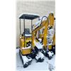 Image 2 : AGT INDUSTRIAL YELLOW HR15 GAS POWERED 13.5 HP MINI EXCAVATOR WITH ATTACHED DIGGING BUCKET,