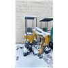 Image 2 : AGT INDUSTRIAL YELLOW DM12-C GAS POWERED 13.5 HP RUBBER TRACK MINI EXCAVATOR WITH ATTACHED DIGGING