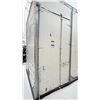 Image 2 : WHITE METAL FRAMED INDUSTRIAL STORAGE CUBE WITH FIBREGLASS WALLS - APPROX. 106"W X 100"D
