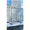 Image 1 : GREY 10 STEP INDUSTRIAL MOBILE WAREHOUSE STAIRS WITH A 250LB CAPACITY
