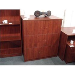 Dark Cherry 3 Drawer Filing Cabinet