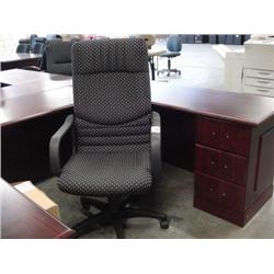 Black Speckled Highback Gaslift Chair