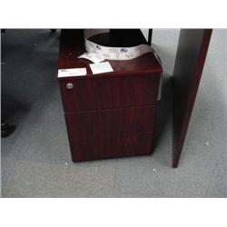 Mahogany Mobile 2 Drawer Pedestal