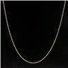 Image 2 : 14k Yellow Gold Long 22" 3mm Polished Round Bead Ball Link Chain Necklace