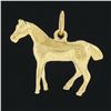 Image 2 : Vintage 14K Yellow Gold Detailed Polished 3D Horse Collectible Charm Pendant