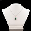 Image 2 : 4.60 ctw Emerald and 0.61 ctw Diamond Platinum Pendant (GIA CERTIFIED)