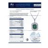 Image 3 : 4.60 ctw Emerald and 0.61 ctw Diamond Platinum Pendant (GIA CERTIFIED)