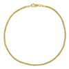 Image 1 : Italian 14k Gold 9.75" 2.2mm Polished Wheat Link Chain Ankle Bracelet Anklet