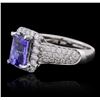 Image 1 : 14KT White Gold 1.84 ctw Tanzanite and Diamond Ring