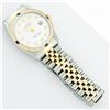 Image 6 : Rolex Mens Two Tone White Diamond And Sapphire 36MM Datejust Wristwatch