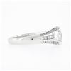 Image 5 : 14k White Gold 1.37 ctw Marquise Solitaire Baguette Round Diamond Engagement Rin