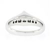 Image 7 : 14k White Gold 1.37 ctw Marquise Solitaire Baguette Round Diamond Engagement Rin