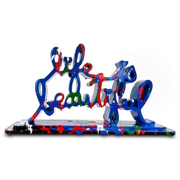 Life is Beautiful (Blue) by Mr. Brainwash