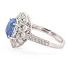 Image 2 : 4.10 ctw UNHEATED Blue BURMESE Sapphire and 1.18 ctw Diamond Platinum Ring (GIA