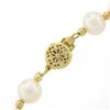 Image 3 : 14k Yellow Gold Filigree Clasp & Polished Bead Spacers 8.5-9.4mm Pearl Bracelet