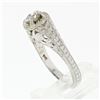 Image 8 : Vintage 14k White Gold 0.68 ctw Old Cut Diamond Solitaire Filigree Engagement Ri