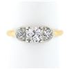 Image 1 : Antique Edwardian 18k Gold Platinum European Diamond w/ Accents Engagement Ring