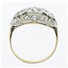 Image 8 : Antique Edwardian 14k TT Gold 1.56 ctw European Diamond Wide Domed Cocktail Ring