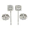 Image 4 : Platinum 0.81 ctw Old European Cut Diamond 4 Prong Basket Classic Stud Earrings
