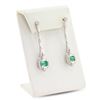 Image 1 : 3.34 ctw Emerald and 1.64 ctw Diamond 18K White Gold Dangle Earrings