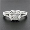 Image 2 : 14k White Gold 1.01 ctw Round Brilliant Diamond Prong Illusion Set Engagement Ri