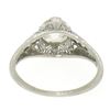 Image 8 : Antique Art Deco Platinum 1.30 ctw GIA Diamond Etched Filigree Engagement Ring