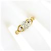 Image 3 : Antique Victorian 10k Gold 1.39 ctw Diamond 3 Stone w/ Open Sides Engagement Rin
