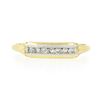 Image 4 : Antique 14k Yellow Gold Palladium Top.12 ctw Single Cut Diamond Channel Band Rin