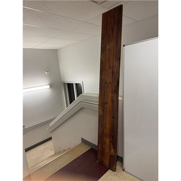 Rustic wood board approximately 8 feet long by 14 1/4 inches wide