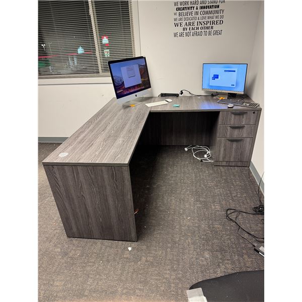 Office desk 71 inches smaller side is 47 inches