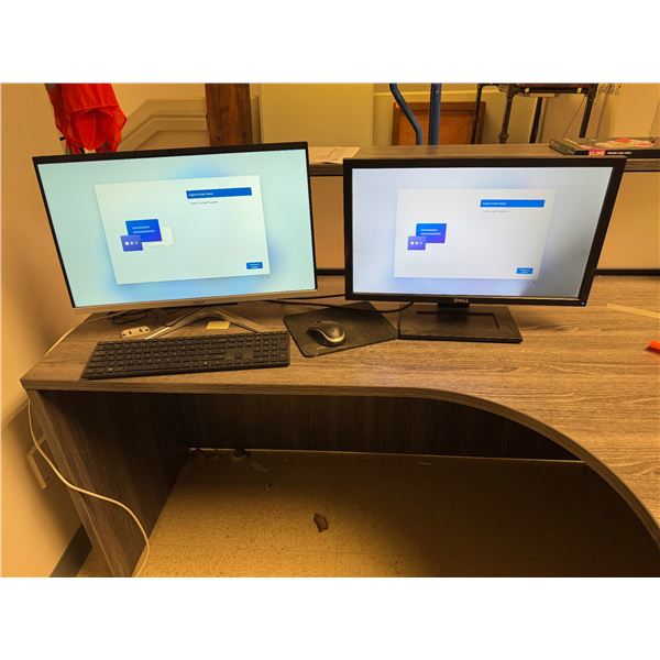 Acer computer with keyboard and mouse factory reset and dell monitor